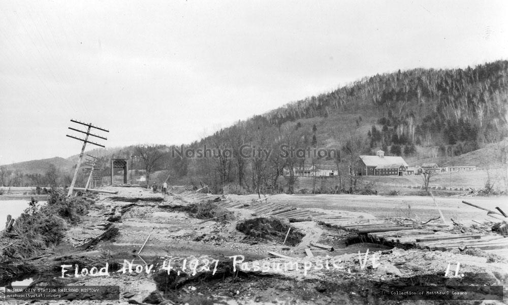 Postcard: Flood, November 4, 1927.  Passumpsic, Vermont